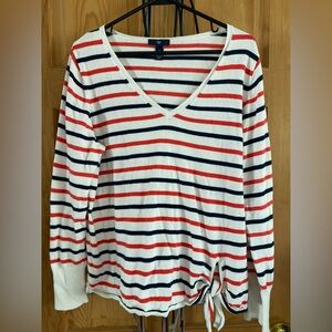GAP Red and Navy Striped Knit